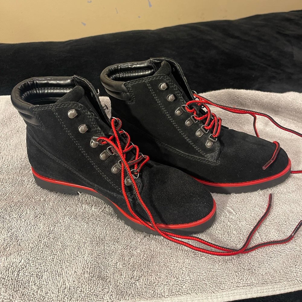 Ralph Lauren Black and Red Men's Boots